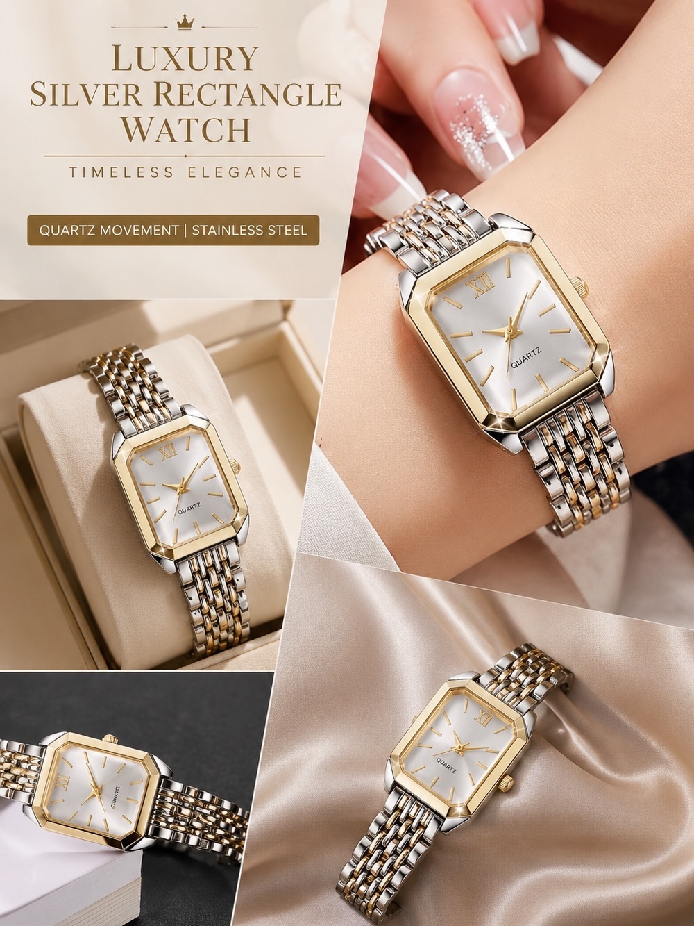 Monarch Two Tone Tank Watch